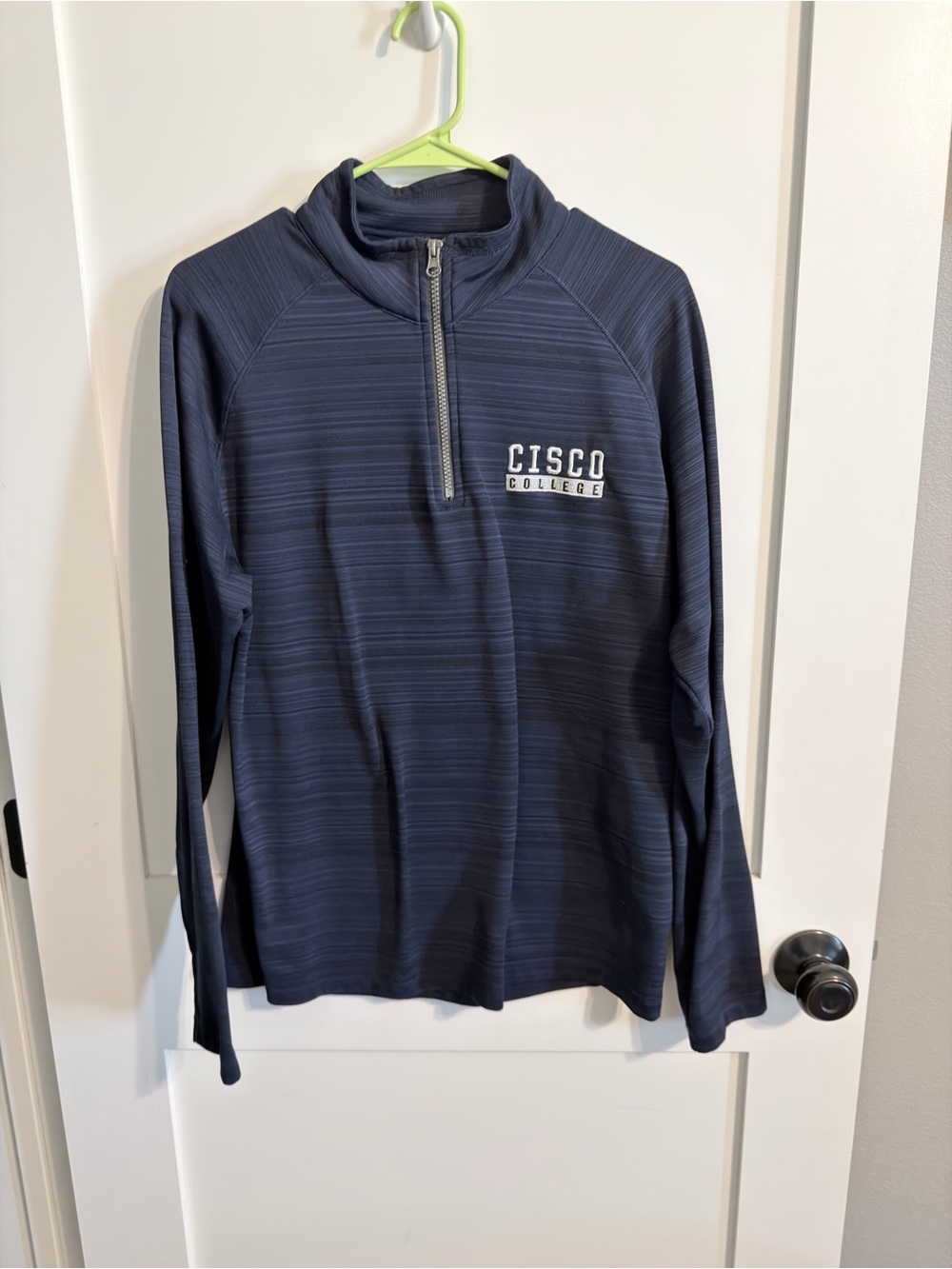 Oura Navy Men's Half-Zip Jacket with Cisco College Logo